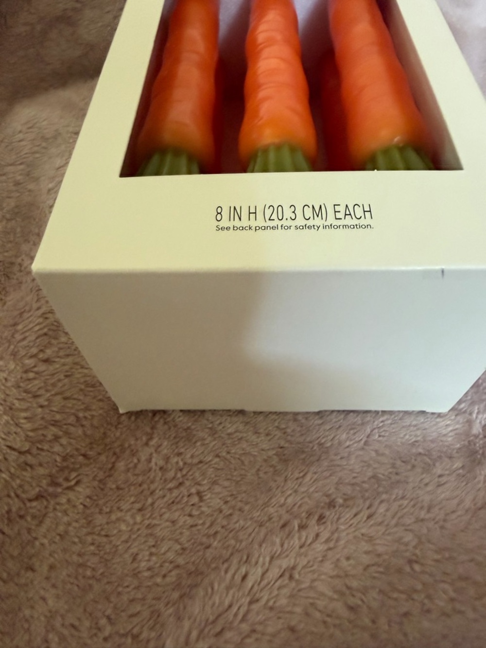 6pk Carrot Taper Candle Set / 2 sets of 3 Taper Candleholders - Picture 6 of 14